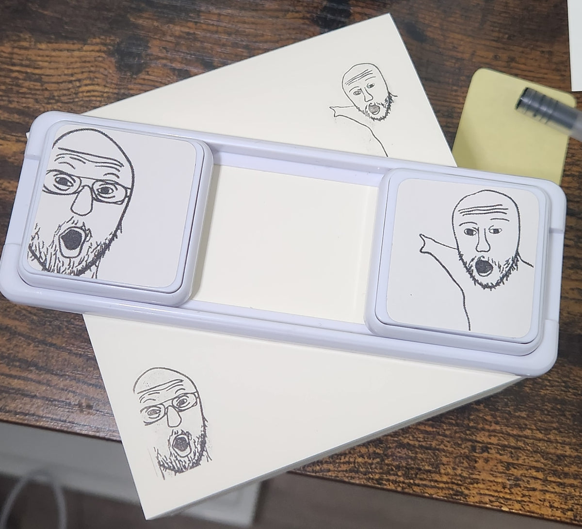 Meme ink swatch stamp