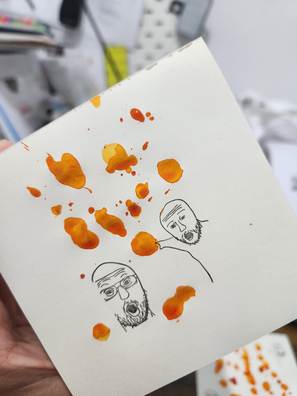 Meme ink swatch stamp