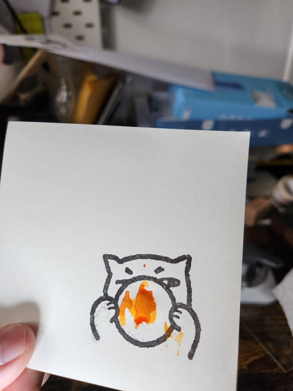 Meow Meow Ink Swatch / Message Stamp